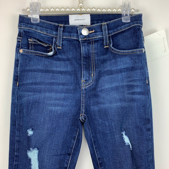 Current Elliot High Waist Stiletto Raw Hem Skinny - Picture 4 of 8